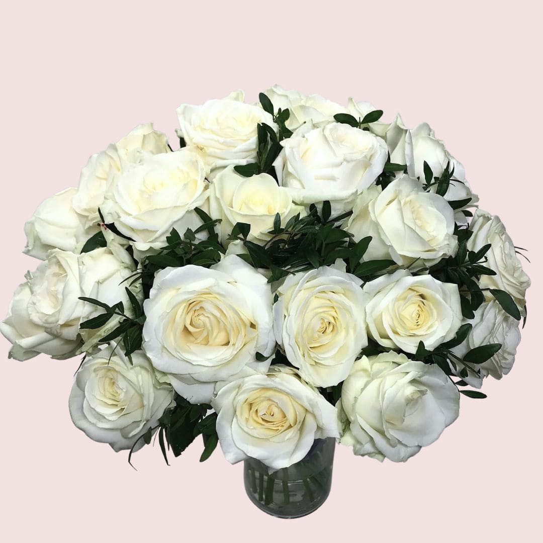 Buket Hvide Roser