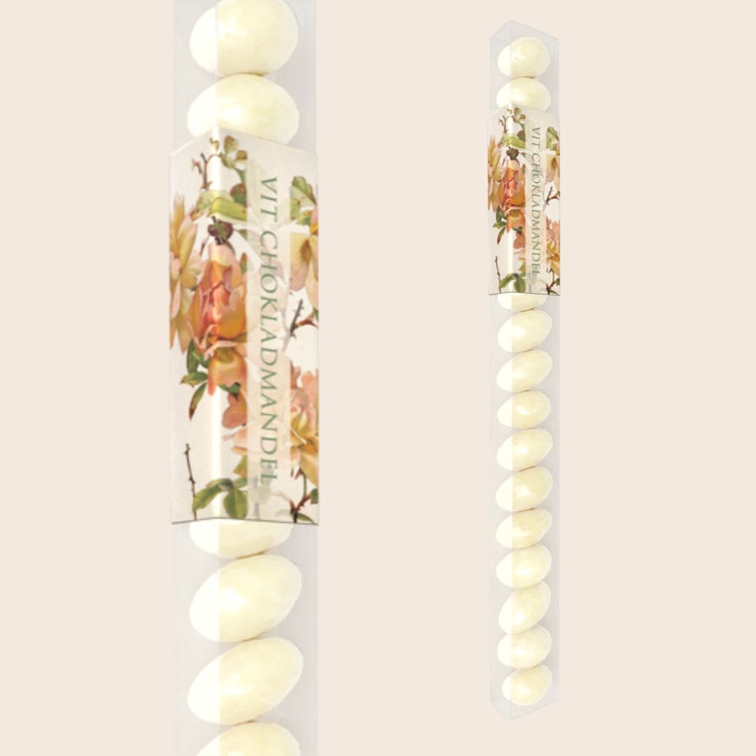 Chokolademandler - hvid chokolade - Rose motiv